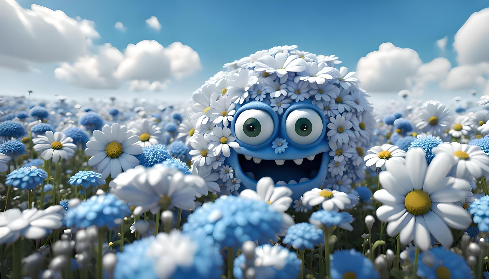 Bashful Flower Monster Hiding in Flower Field