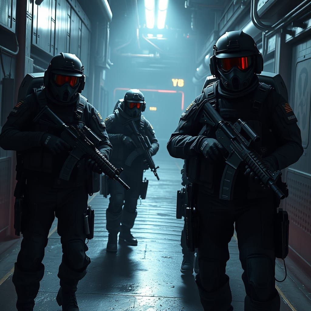 Tactical Operatives in Dystopian Noir Futurism