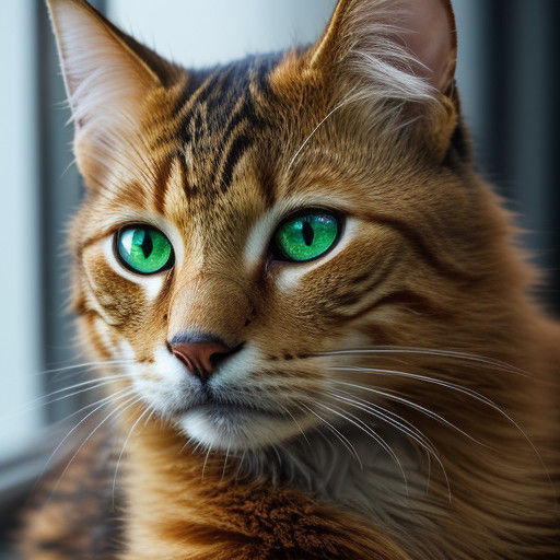 Vibrant Orange Feline in Warm, Sunlit Splendor
