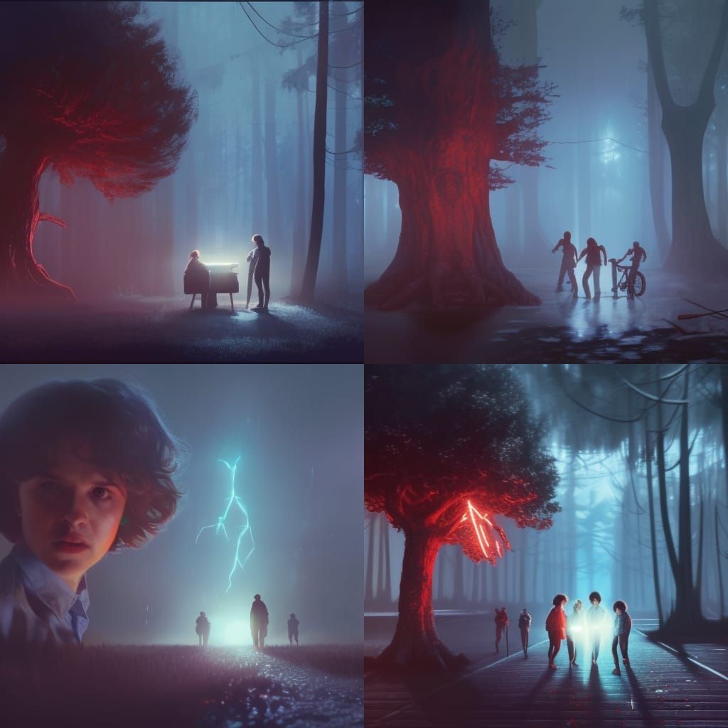 Stranger Things Dark Fantasy Concept Art in 8K