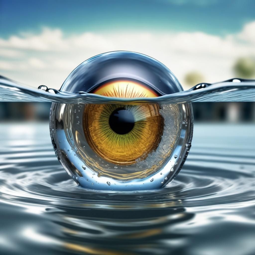 Hyperrealistic Watery Eye in High Resolution