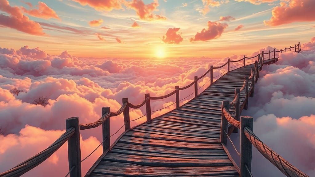 Celestial Pathway in Dreamlike Light