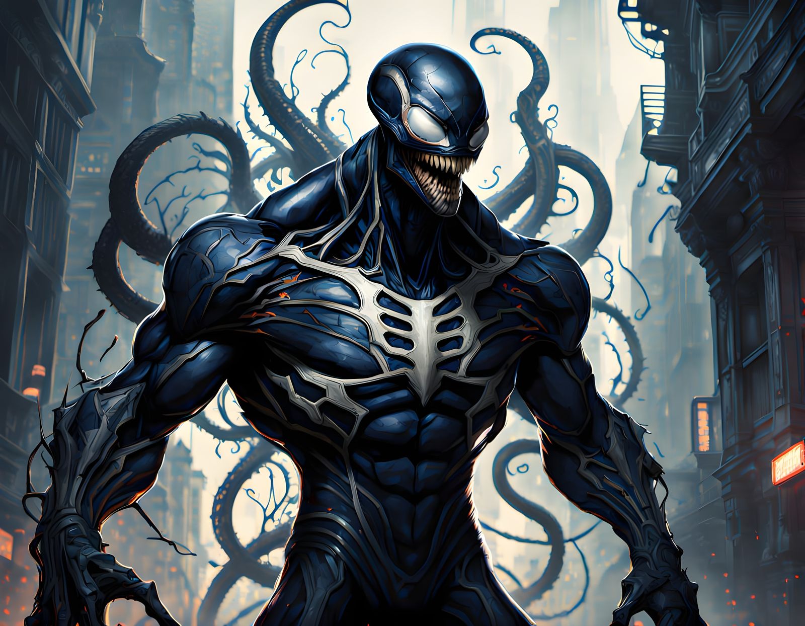 Venom's Monstrous True Form: A Bio Punk Marvel Villain