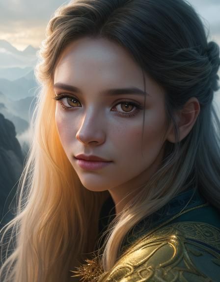 Dragon Over Mystical Valley: Hyperrealistic Digital Painting