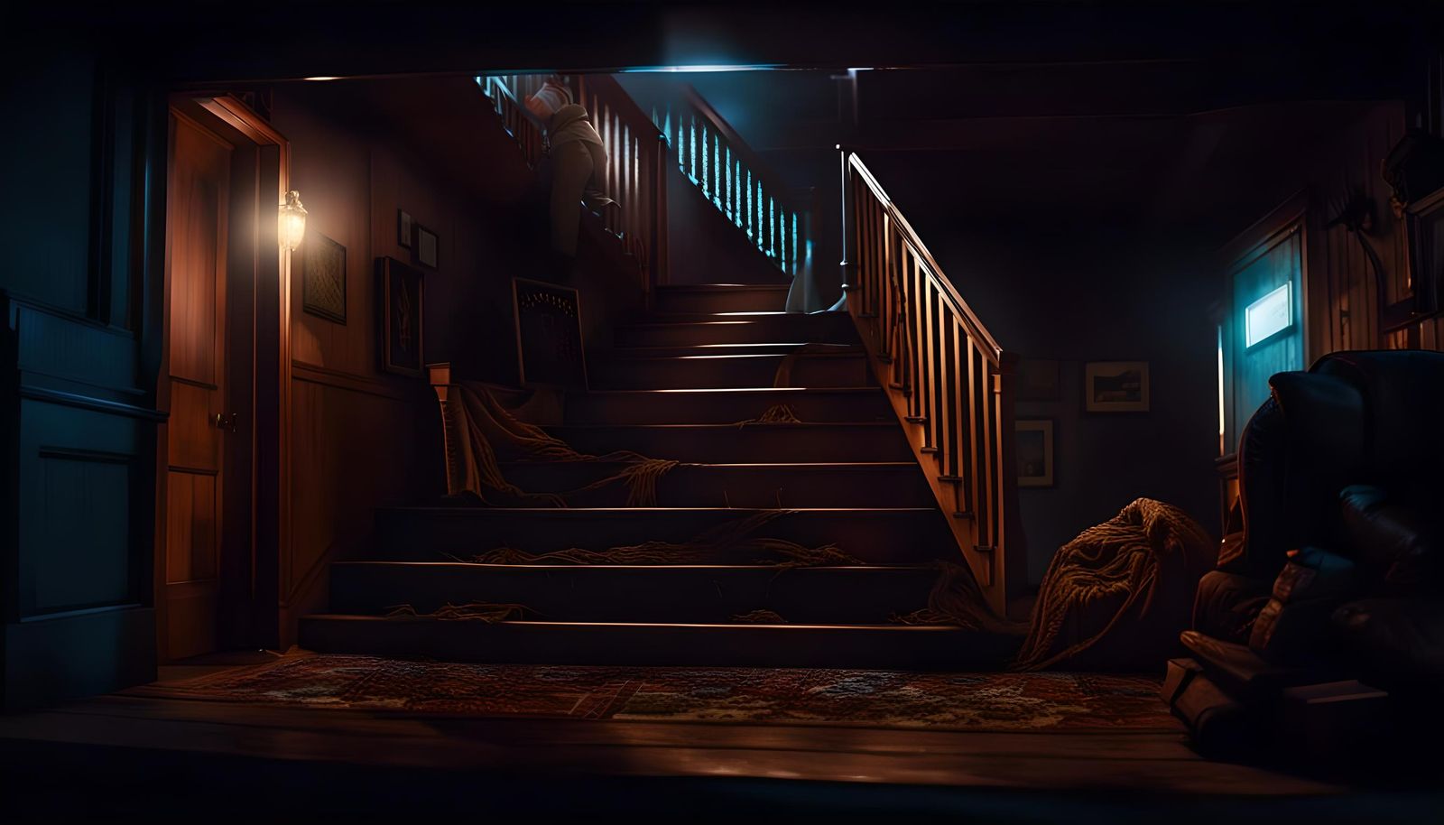 Creepshow Crate Under Stairs with Dynamic Lighting