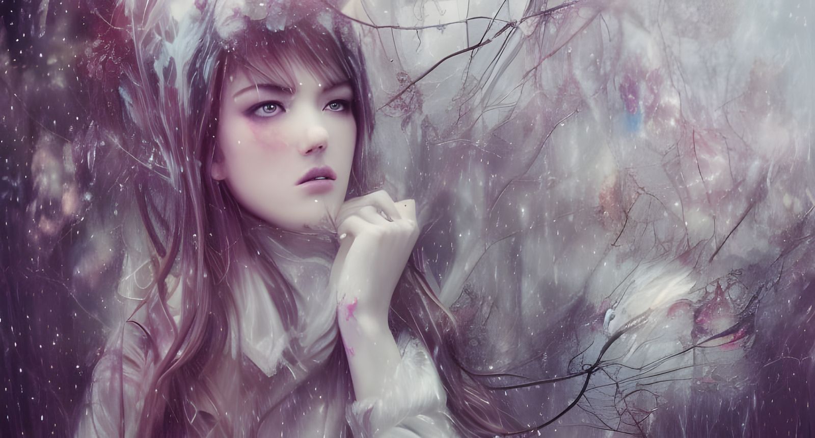 Magical Winter Forestscape in Hyper-Realistic Digital Art