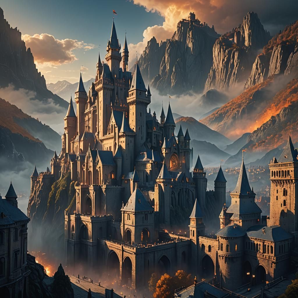 Latveria Castle in Digital Matte Painting Style