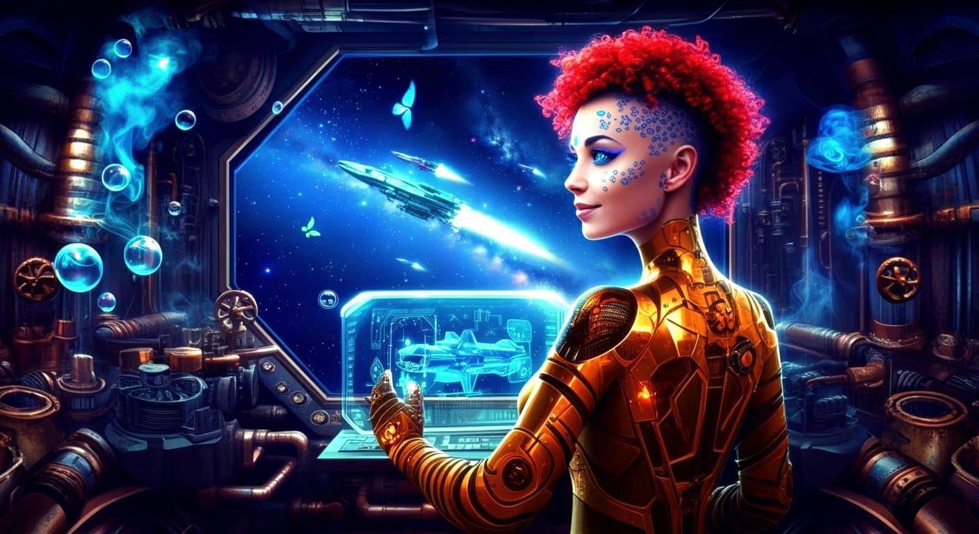 a freaky onboard engineer - a crazy blossom of the univers