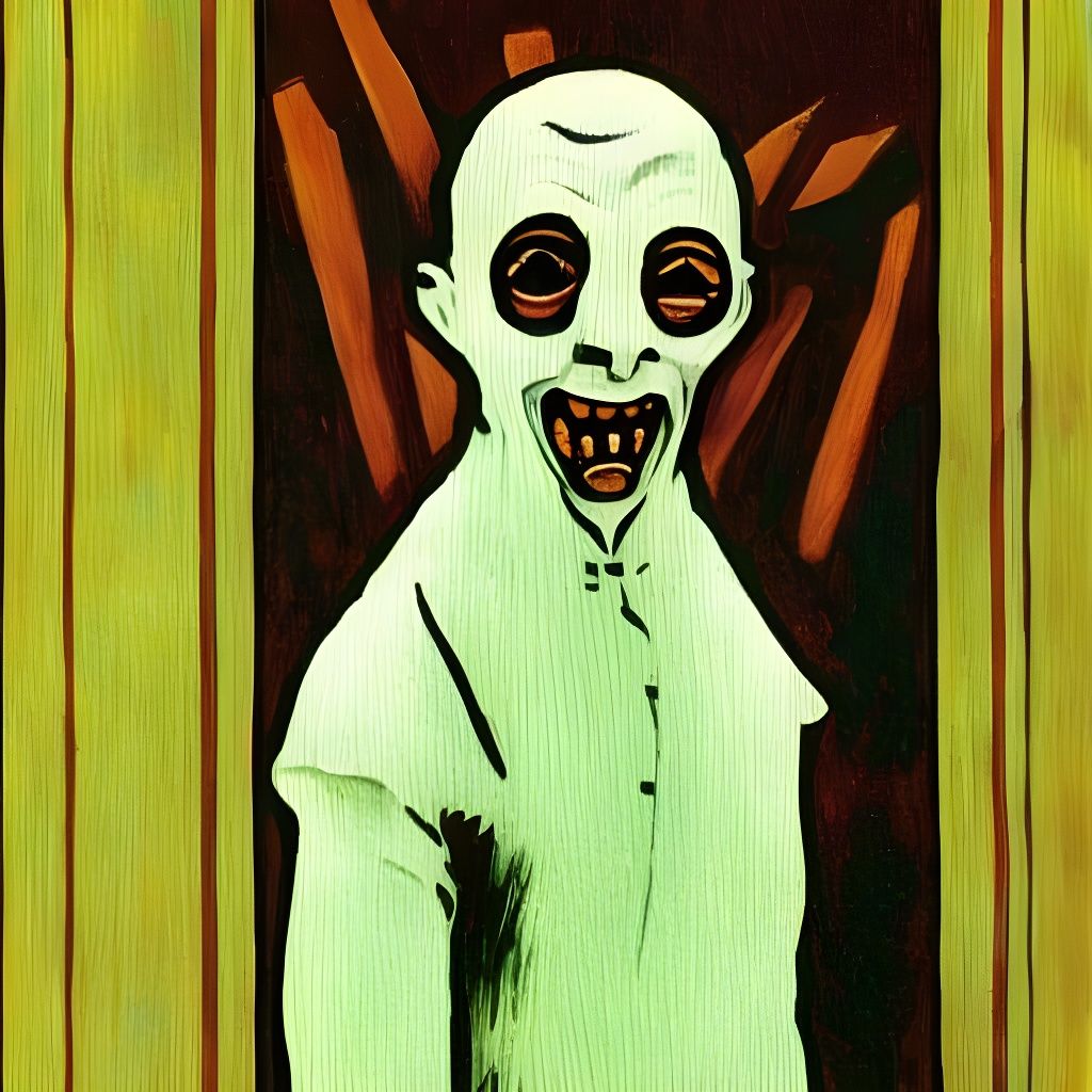 Ghost of Mr. Bean in Post-Impressionist Style