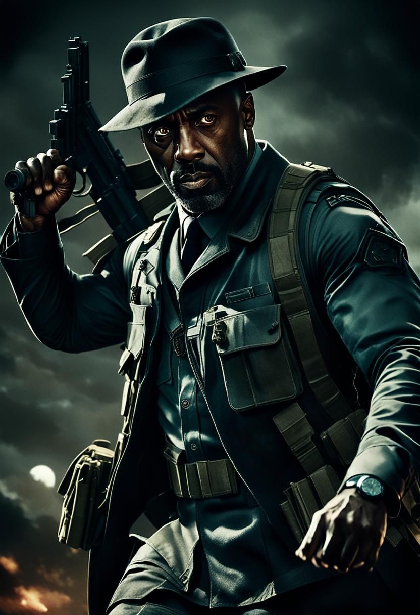 SGT. Stalker: Cinematic Film Still in Comic Book Style