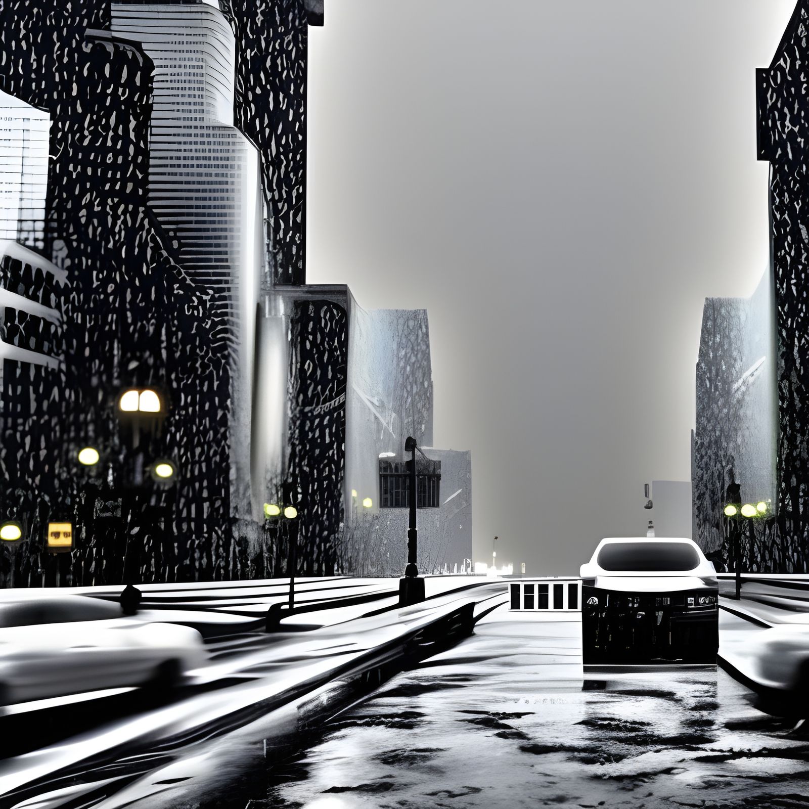 Rainy Chicago: Detailed Matte Painting in Unreal Engine