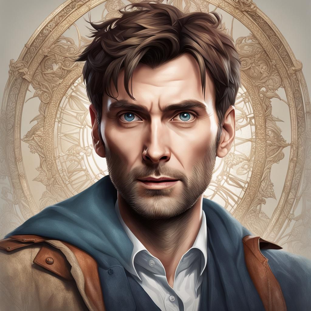 Detailed Portrait with Dynamic Lighting and Triadic Colors