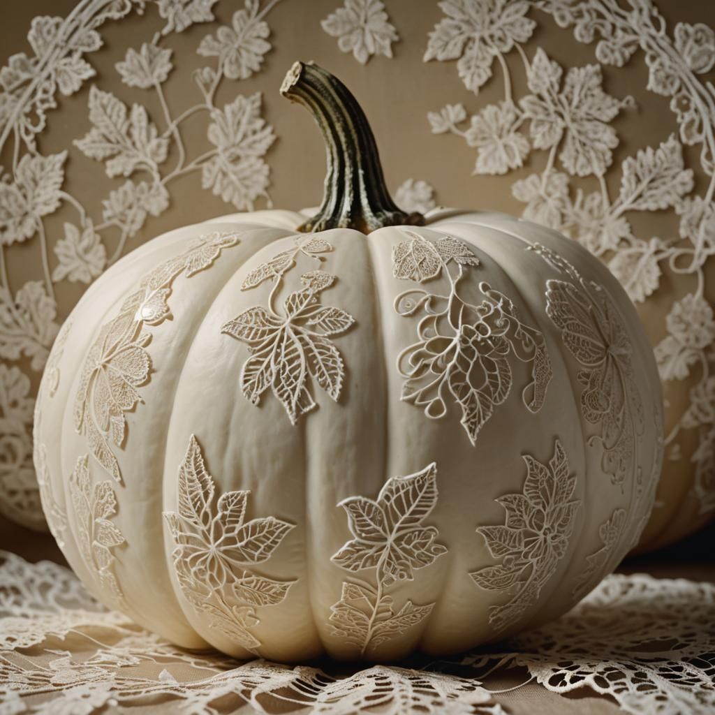 Lace Pumpkin: Surreal Macro Photography Masterpiece