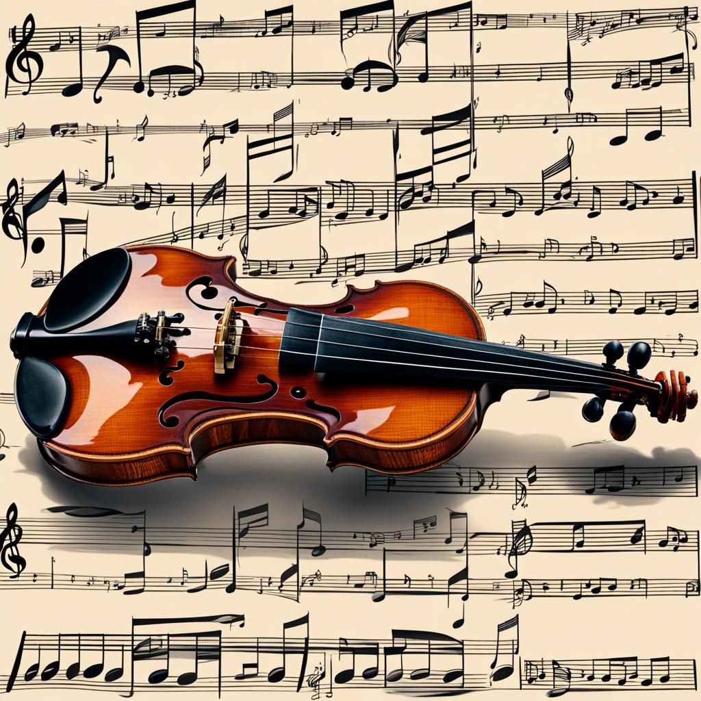 violin in musical note