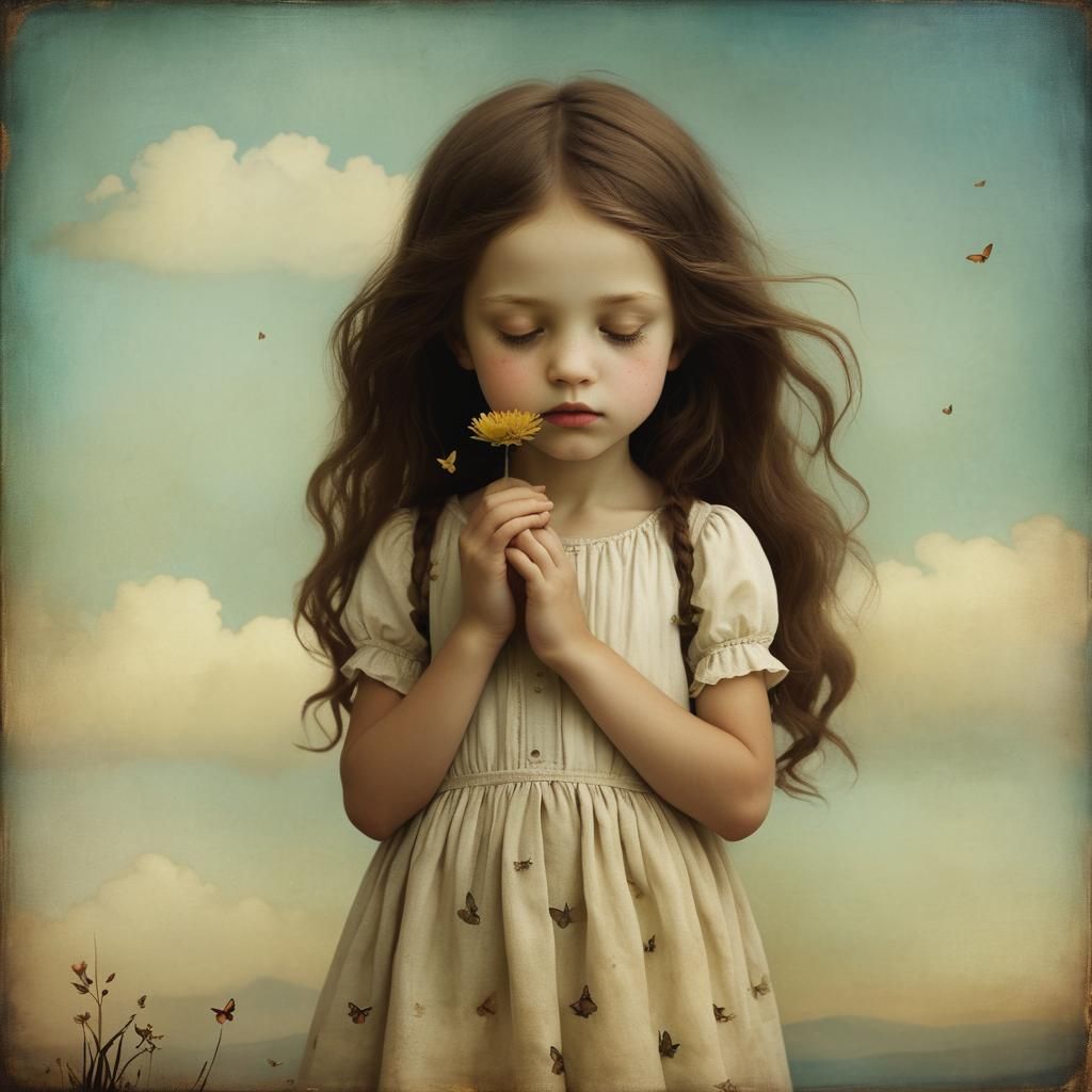 Surreal Self-Portrait in Whimsical Fantasy Style