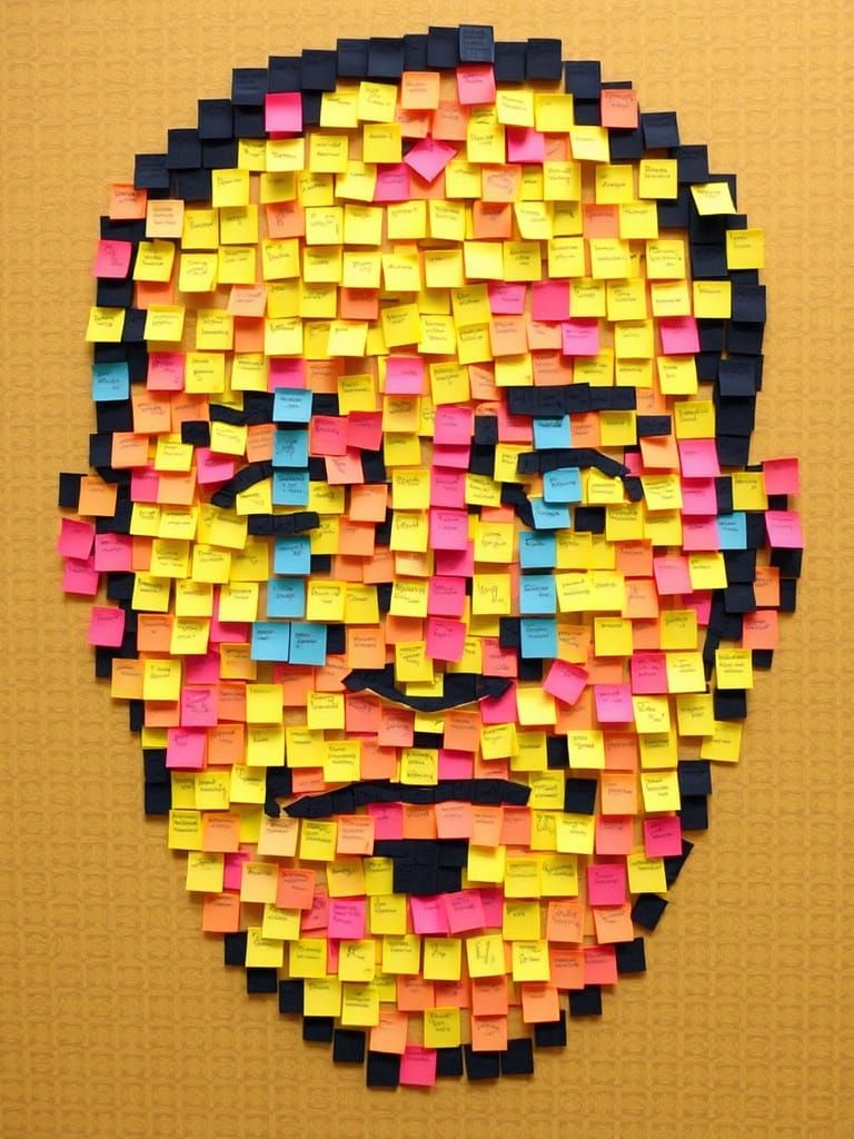 Portrait - Post-It Note Mosaic