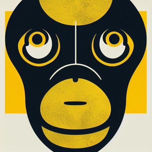 Monkey in Pop Art Style Screen Print