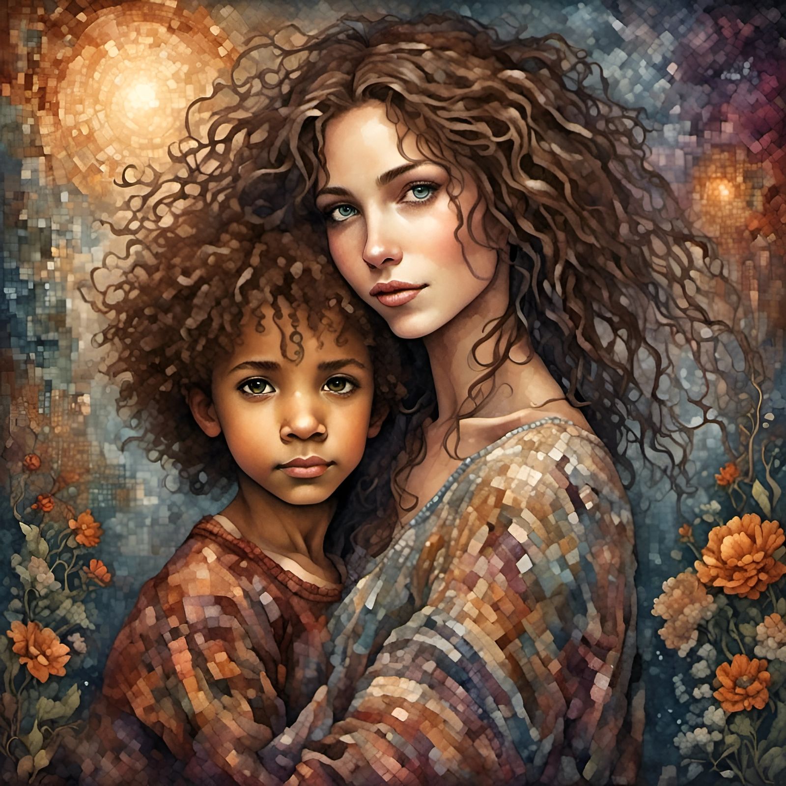 AI Image of Mother and Son Together