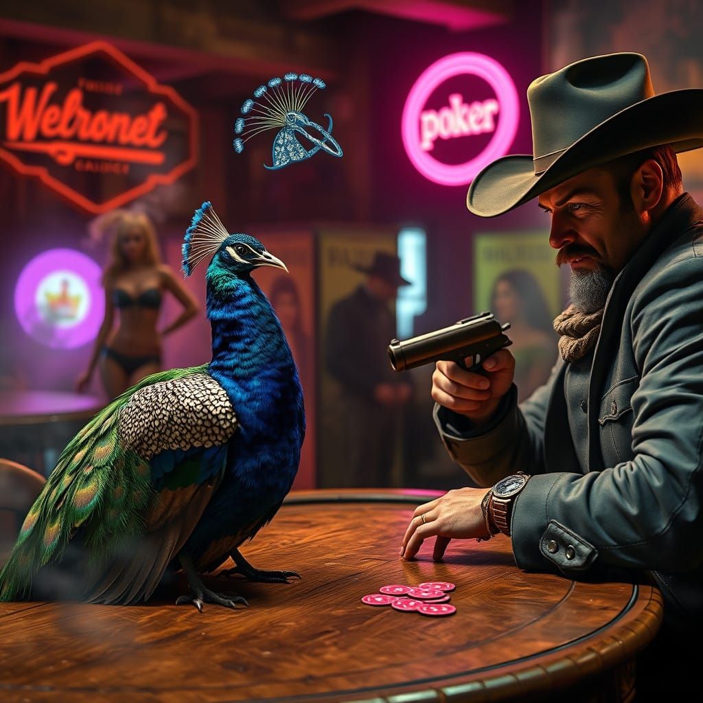 Western Saloon Showdown: Peacock Poker Faceoff
