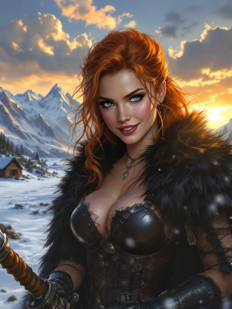 Flamboyant Warrior Goddess of the Blazing Sunset