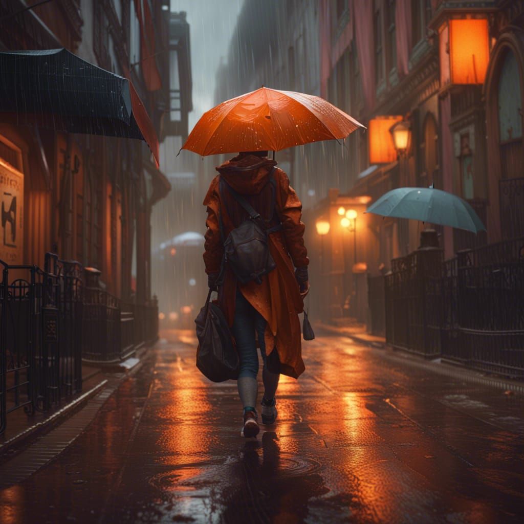 Rainy Day Feelings: Dynamic Lighting Concept Art