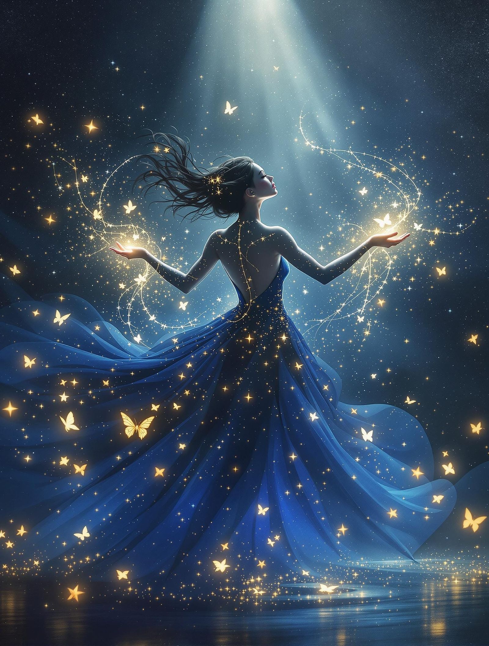 Celestial Illusionist's Astral Performance in Dreamlike Chia...