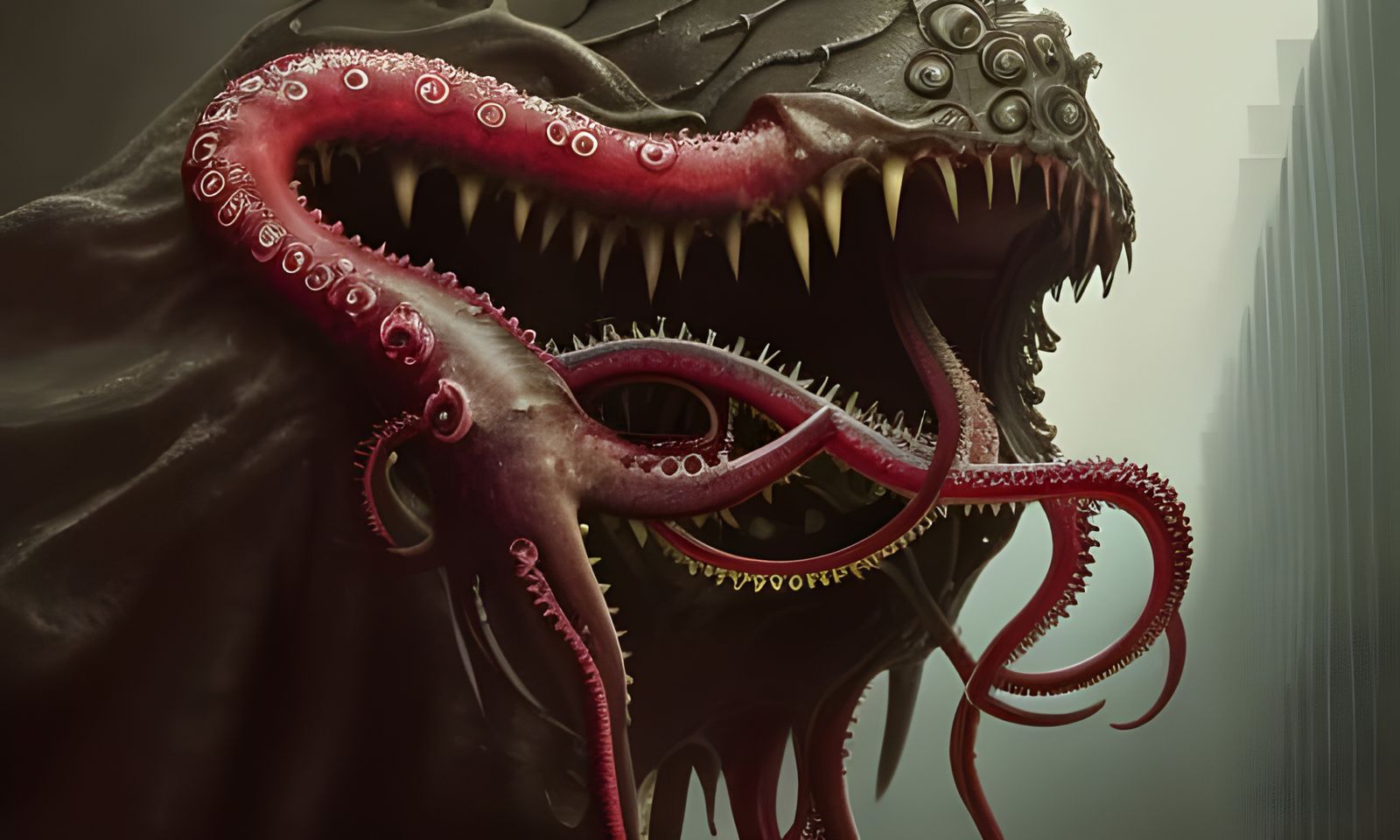 Lovecraftian Monster Portrait with Sharp Focus