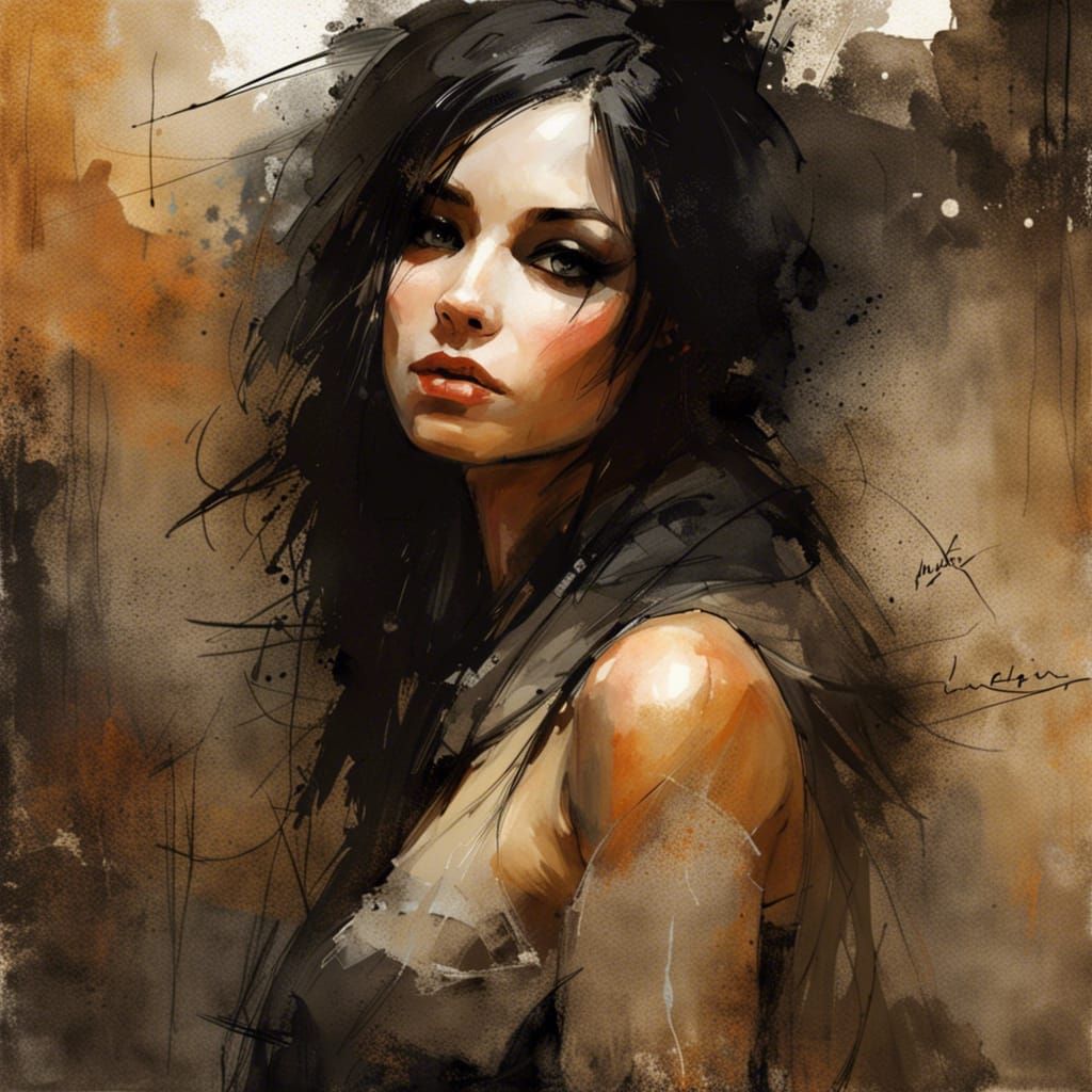 Expressive Portrait of a Beautiful Girl