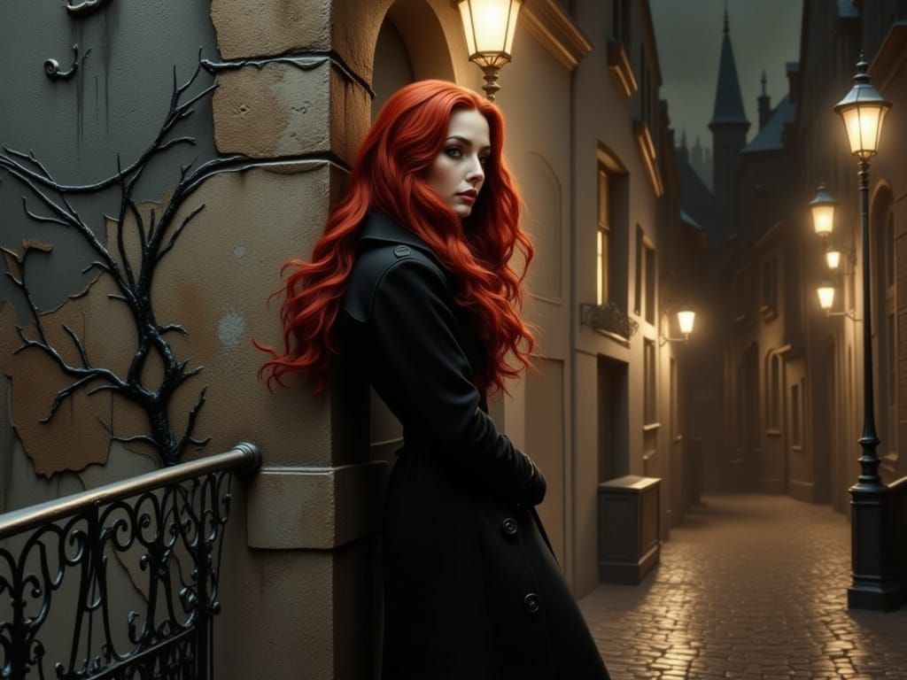 Femme Fatale in Muted Dawn Light