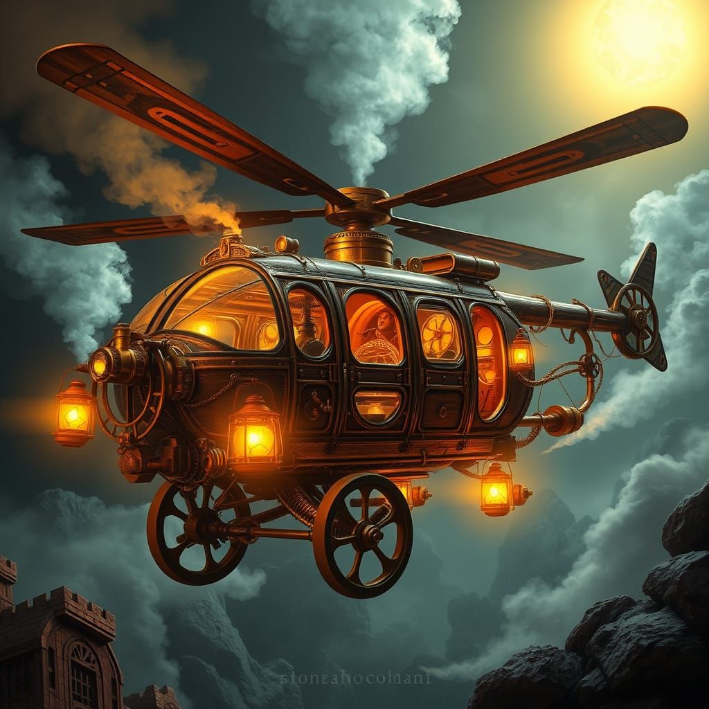 Steampunk Gnome Whirlygig Transport