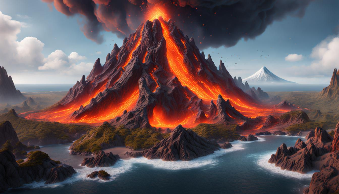 Storz & Bickel Volcano Island: Detailed Matte Painting