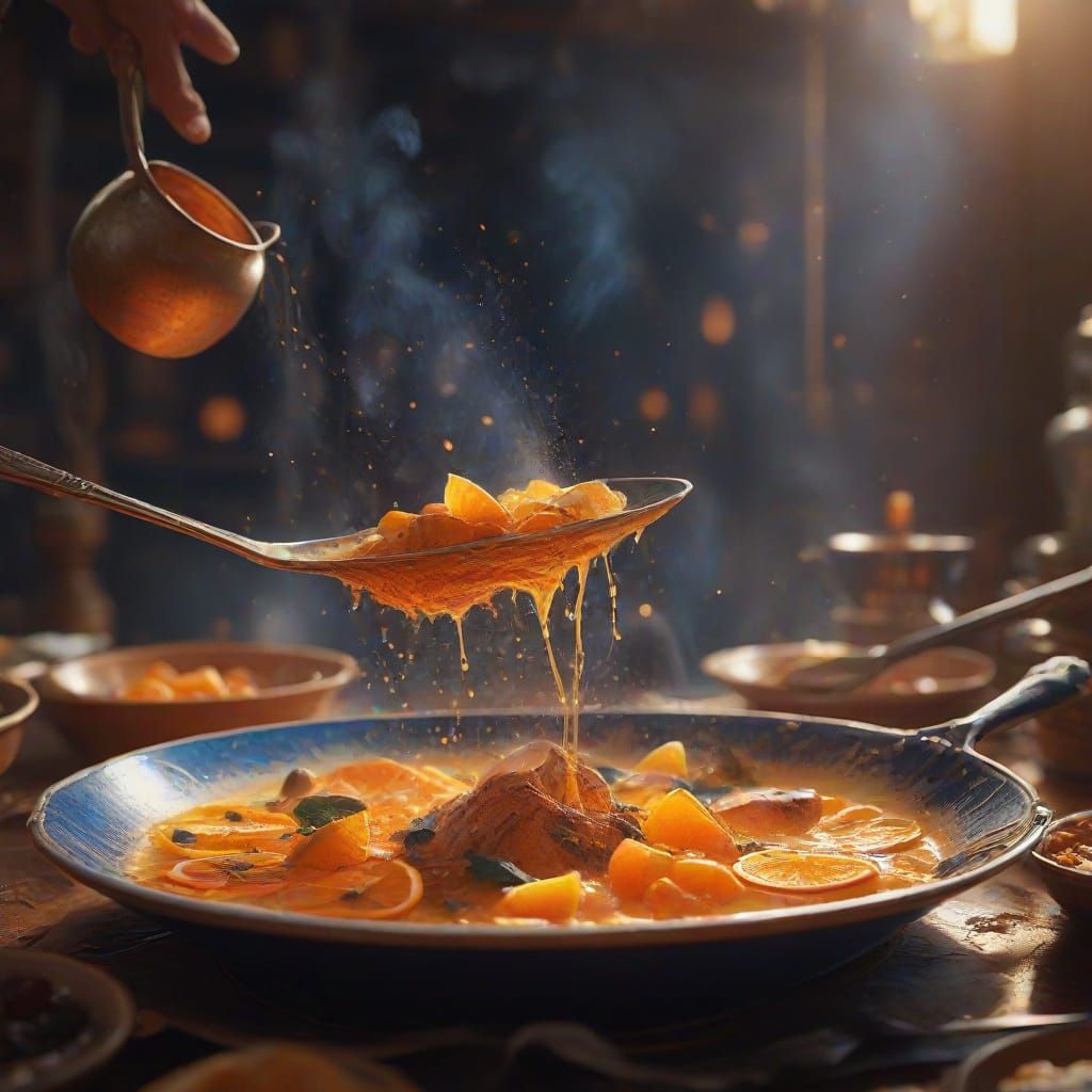 Culinarians Celebration in Vibrant Oil Painting Style