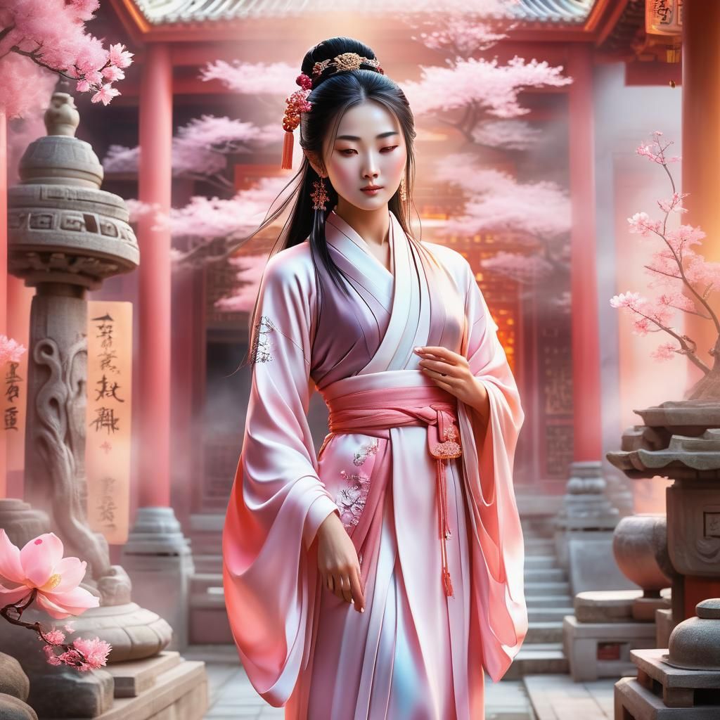 Goddess Kwan Yin in Oriental Temple