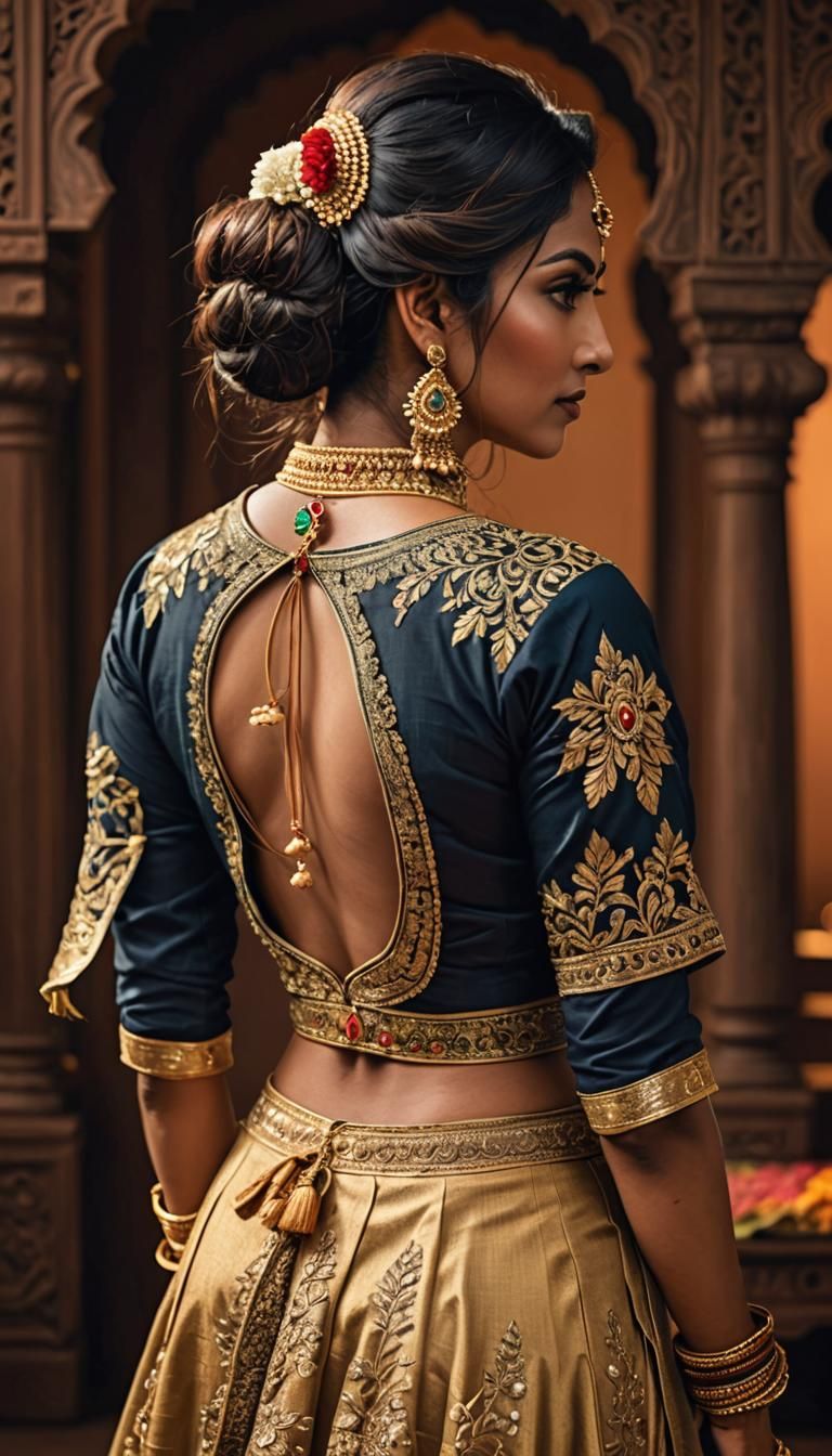 Photorealistic Image of Woman in Traditional Dress