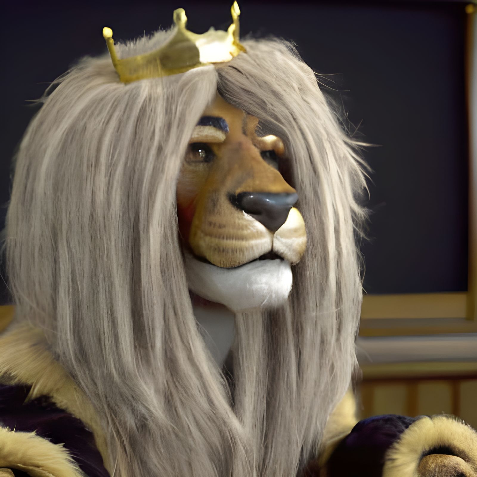Lion King as Muppet in Royal Regalia