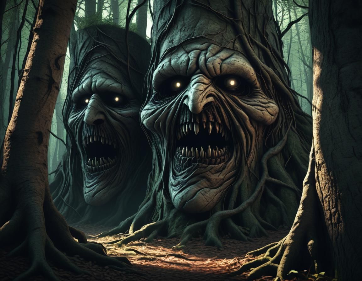 Horrific Faces Emerge from Ancient Trees