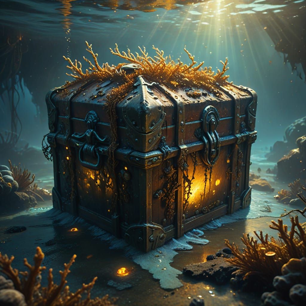 Barnacle-Encrusted Treasure Chest Concept Art