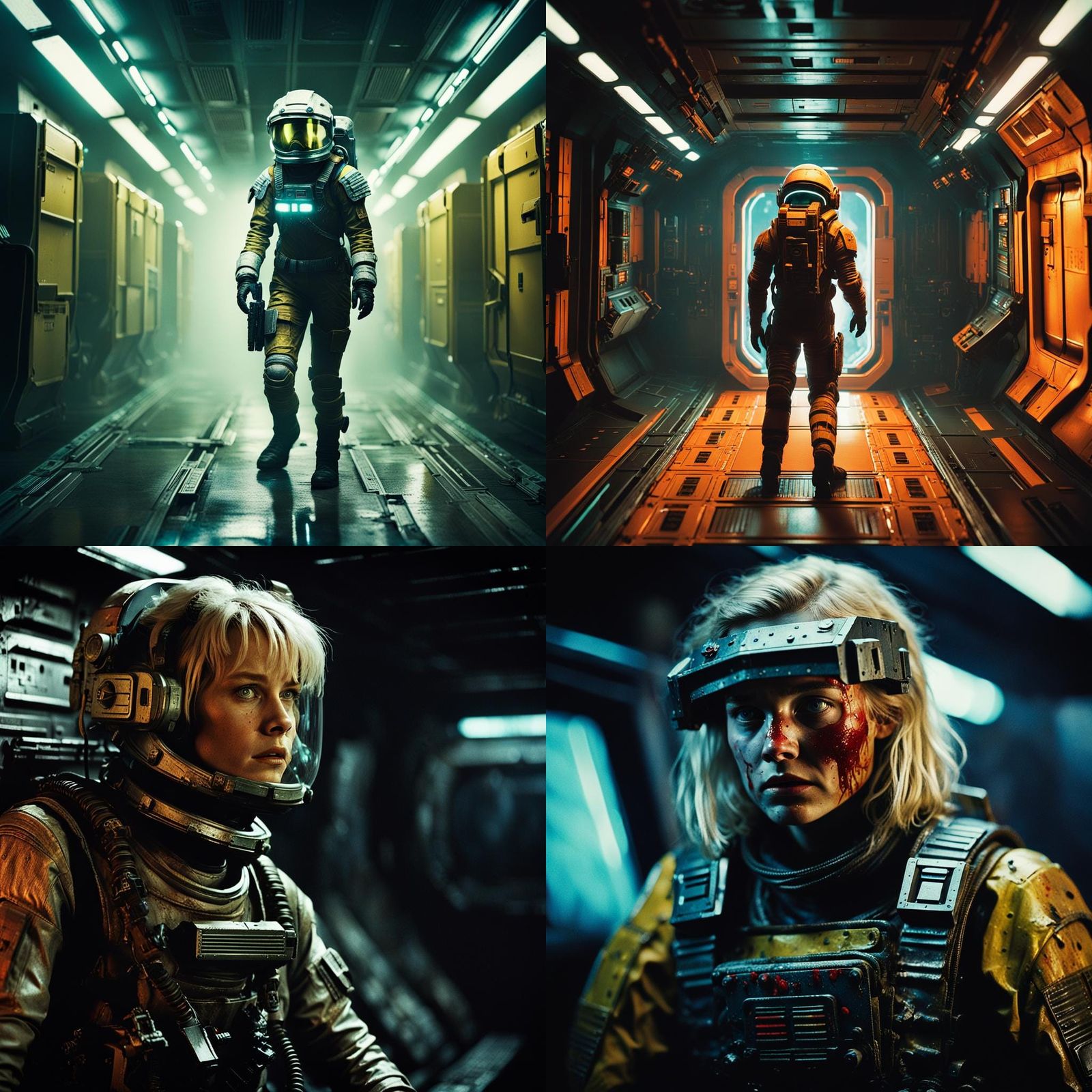 Girl in Dead Space Gear Aboard Nostromo