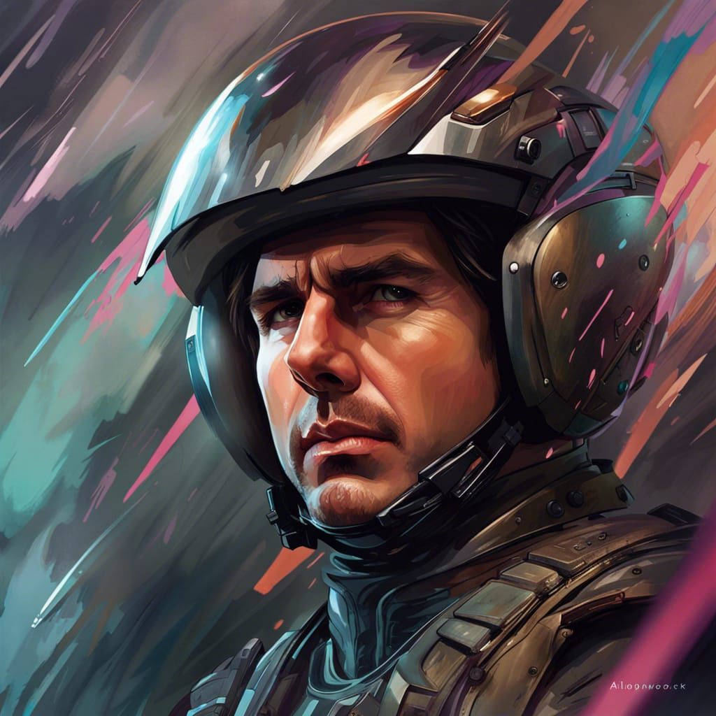 Hyperrealistic Portrait of a Pilot with Helmet