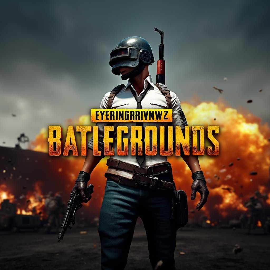 PUBG Soldier with M416 on Smoky Battlefield