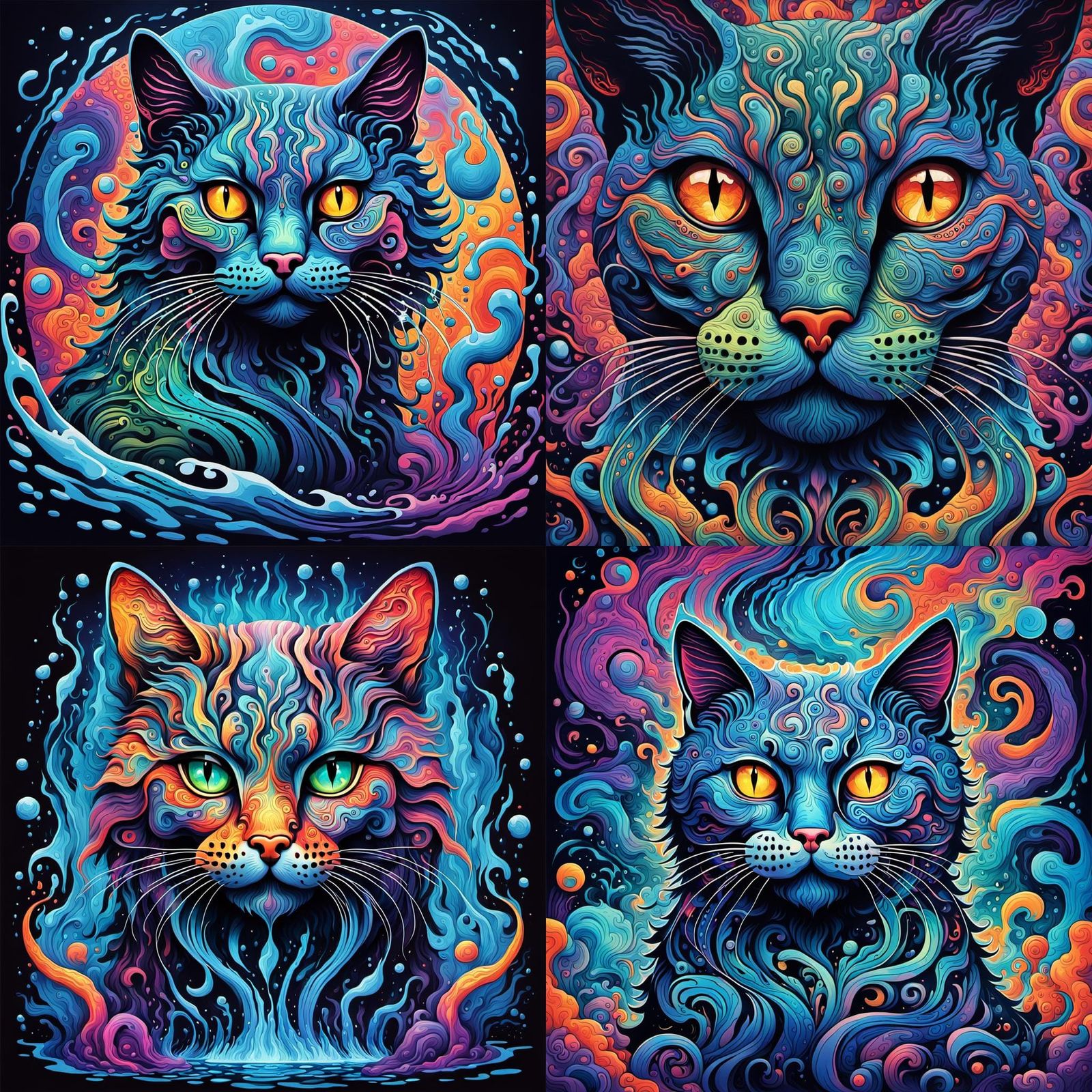 Psychedelic Horror: Water Cat Masterpiece