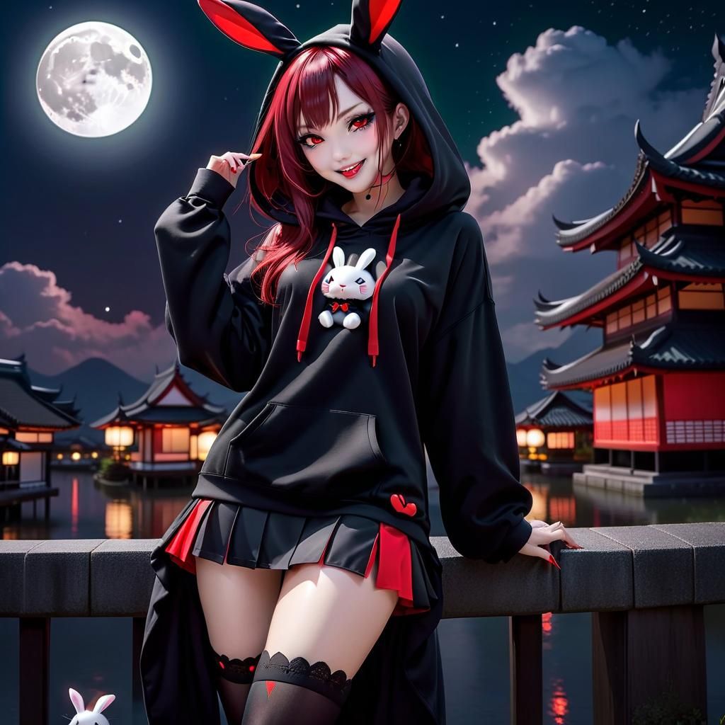 Thai Vampire Woman Bites Japanese Woman: Anime Style