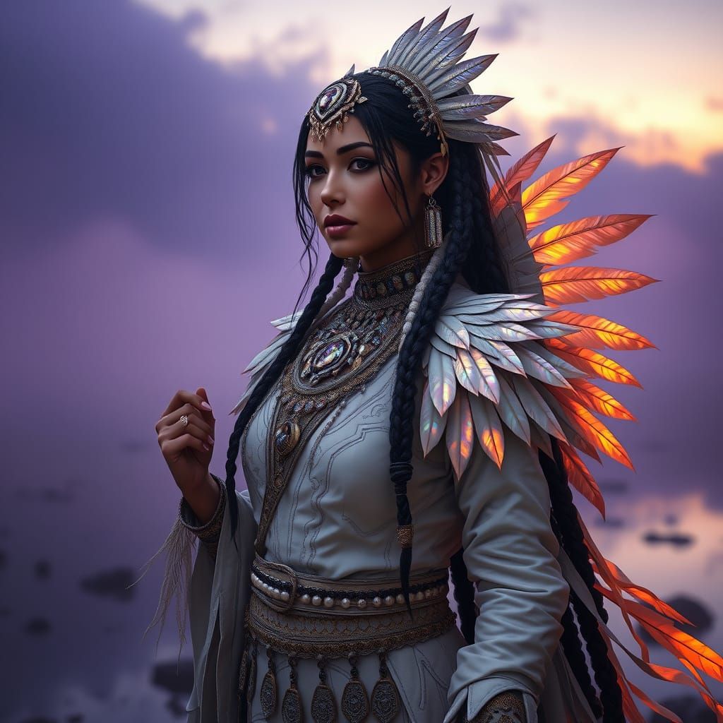 Ethereal Warrior Queen in Dark Fantasy