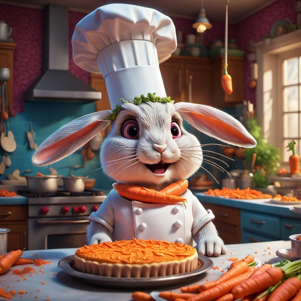 Enchanted Rabbit Chef in Carrot Cake Wonderland
