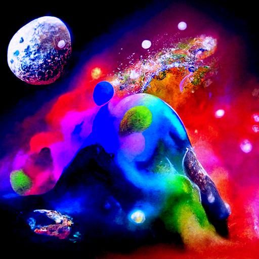 Vibrant Cosmic Community Building Lunar Fantasy Civilization