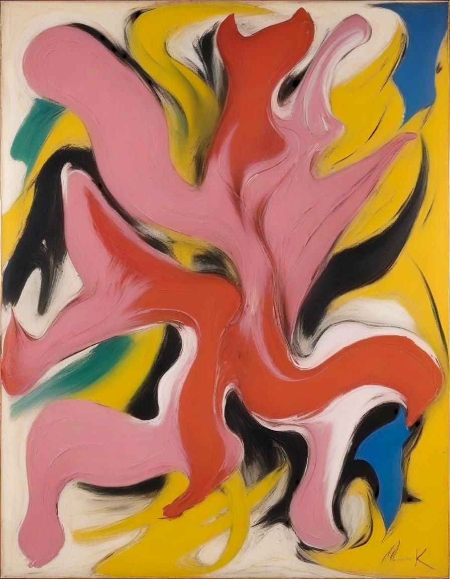 Abstract Dance Movement in Vibrant Colors