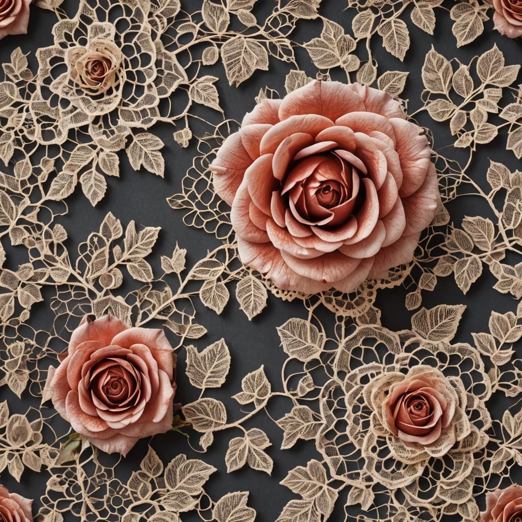 Burnt Rose Lace in Sharp Focus