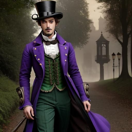 Willy Wonka in Steampunk Victorian Setting