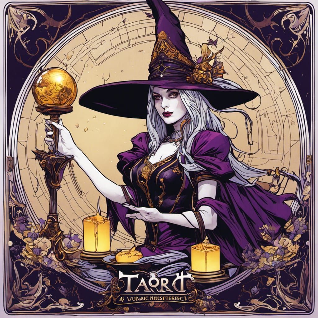 Tarot Witch in Dark Fantasy Art
