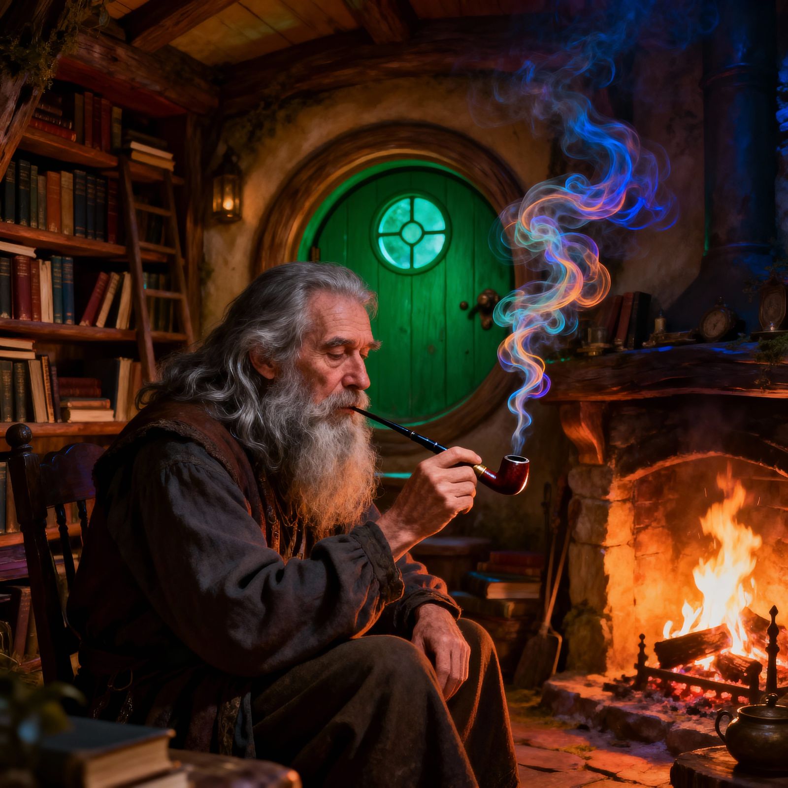 Green to the very door; and wreaths of smoke

Sent up, in si...